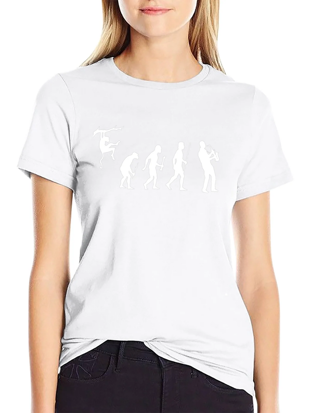 Evolution of Saxophone Black T-Shirt
