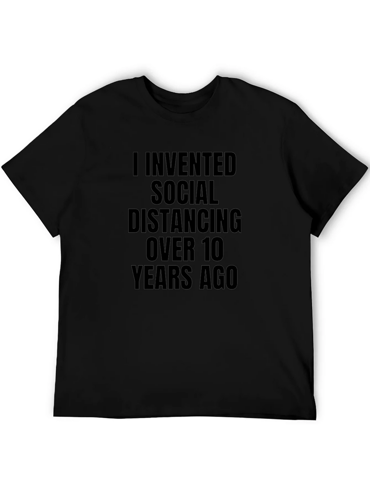 Social Distancing Inventor Black T-Shirt