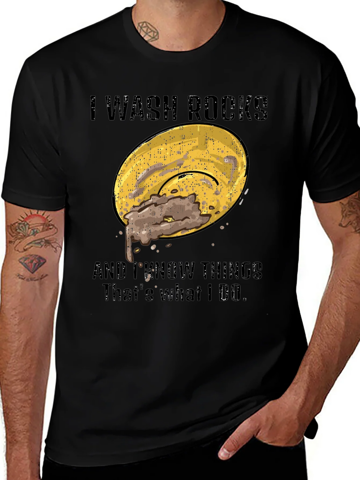 I Wash Rocks T-Shirt - Novelty Humor Graphic Tee
